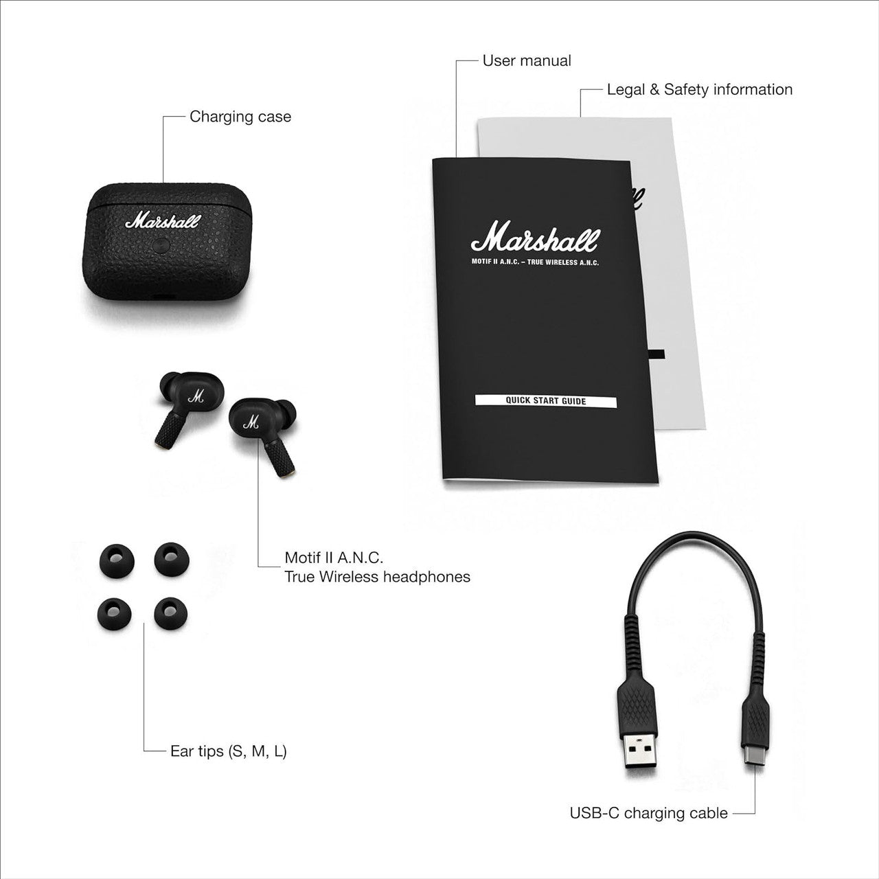 Marshall Motif  ANC , 30HRS Playtime Bluetooth