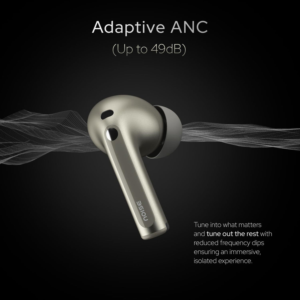 Noise Master Buds, 49dB ANC, 6 Mic ENC, 44 Hr Battery, Spatial Audio Bluetooth