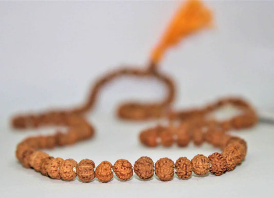 Natural 7 Mukhi Rudraksh Mala -Indonesian Origin (72+1) Beads