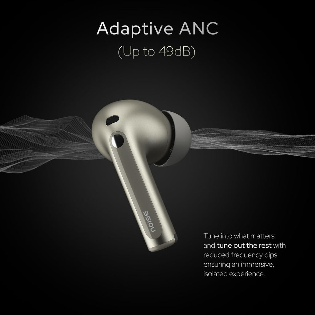 Noise Master Buds, 49dB ANC, 6 Mic ENC, 44 Hr Battery, Spatial Audio Bluetooth